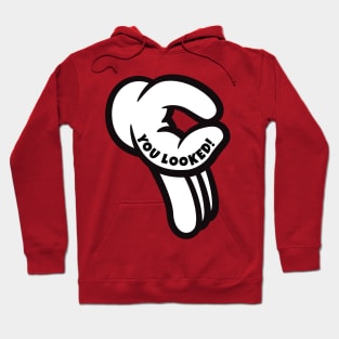 You looked! Circle hand game Hoodie